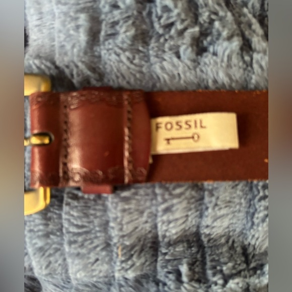 FOSSIL leather topaz rhinestone wide belt size Medium main image 6